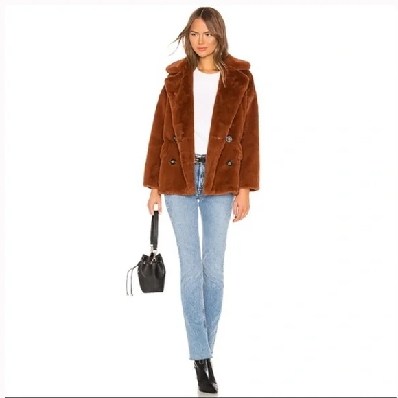 Rust teddy bear jacket store